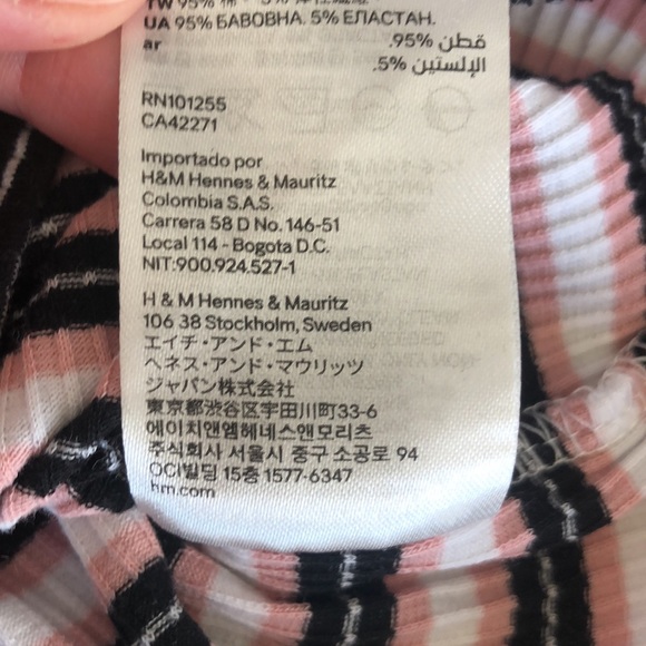 H&M Divided Striped Crop Tshirt - Picture 4 of 9